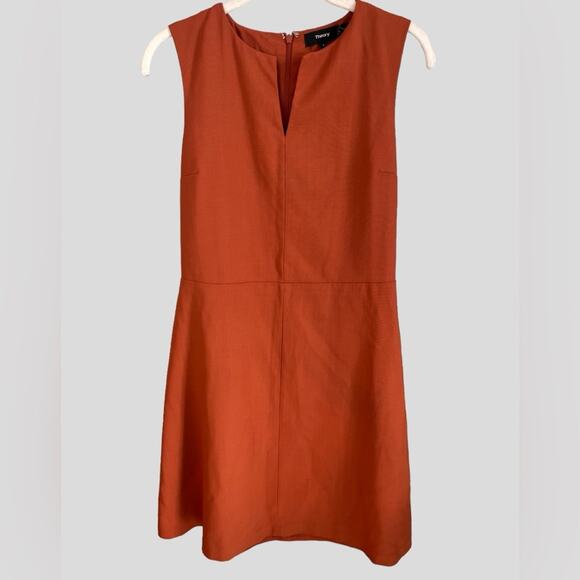 Theory Rust Sleeveless Wool Shift Dress Size 4 - Picture 1 of 9
